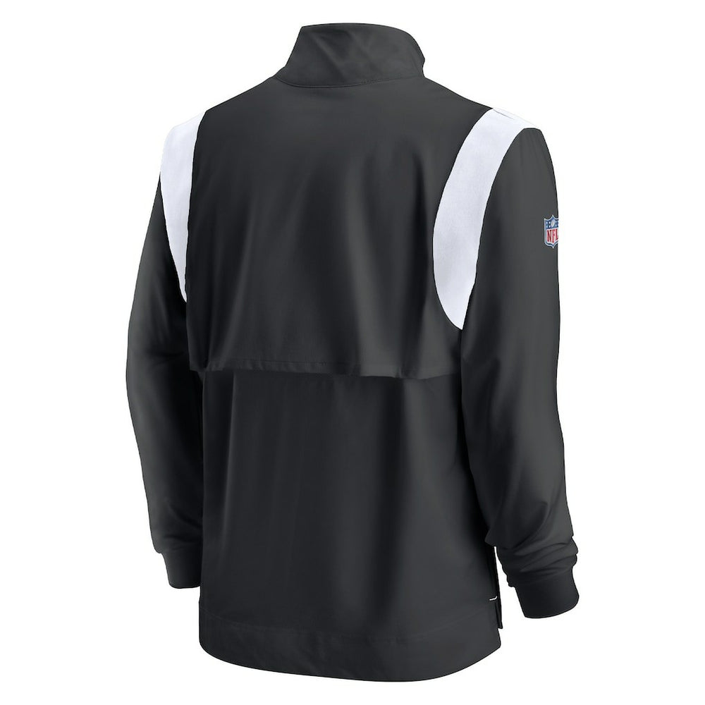 Las Vegas Raiders Sideline Coach Chevron Lockup Quarter-Zip Long Sleeve Top | NFL Hot