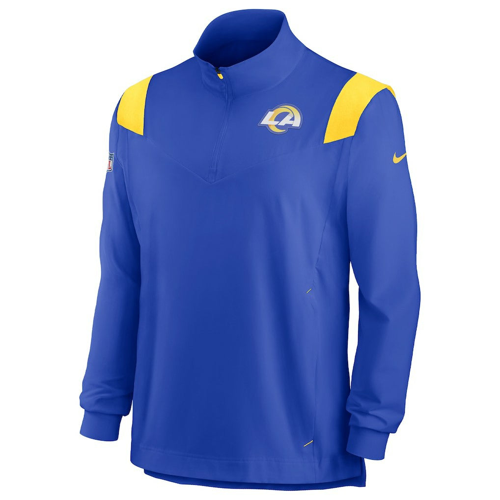 Los Angeles Rams Sideline Coach Chevron Lockup Quarter-Zip Long Sleeve Top | NFL Outlet