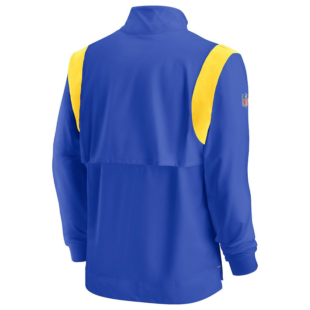 Los Angeles Rams Sideline Coach Chevron Lockup Quarter-Zip Long Sleeve Top | NFL Outlet