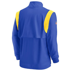 Los Angeles Rams Sideline Coach Chevron Lockup Quarter-Zip Long Sleeve Top | NFL Outlet
