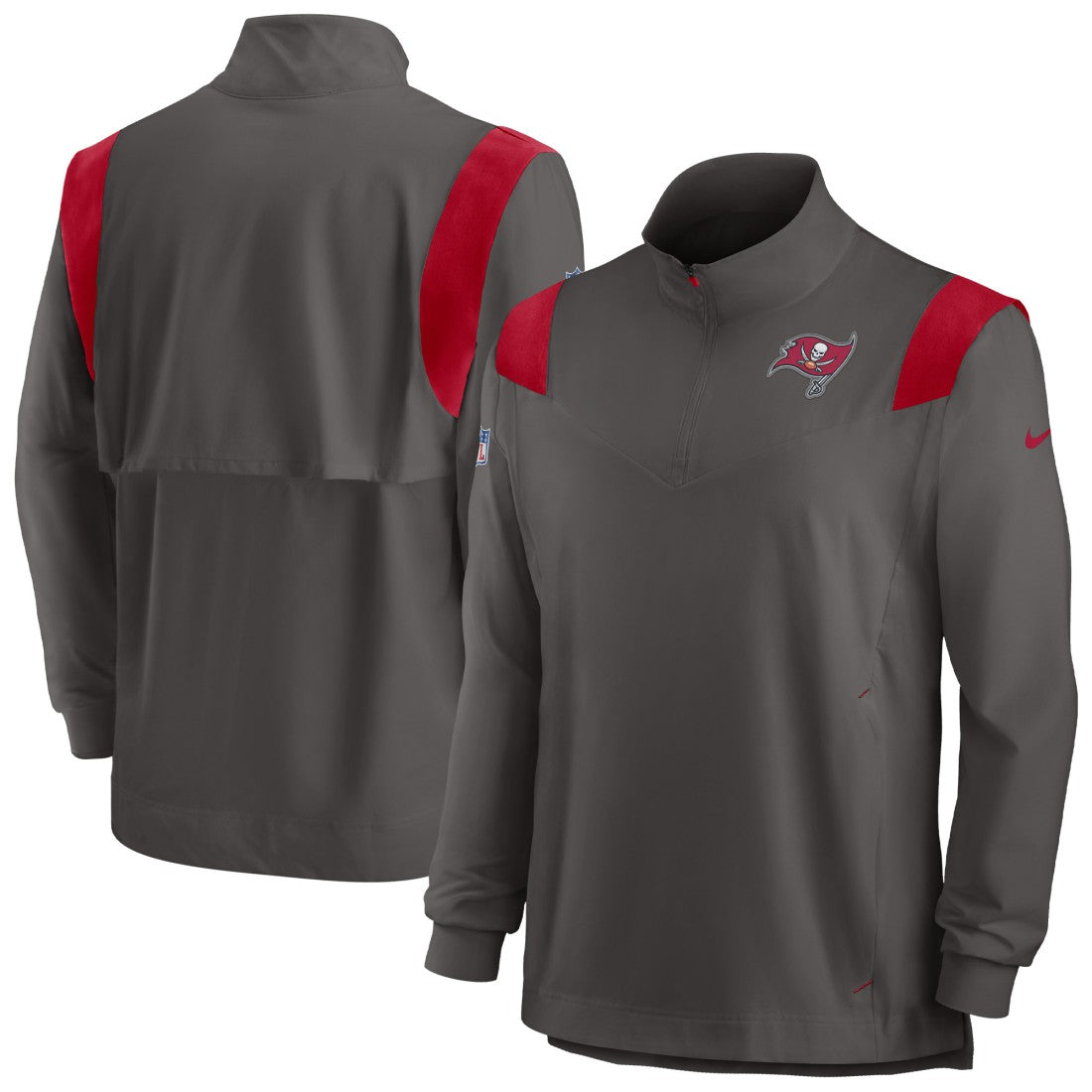 Tampa Bay Buccaneers Sideline Coach Chevron Lockup Quarter-Zip Long Sleeve Top | NFL New