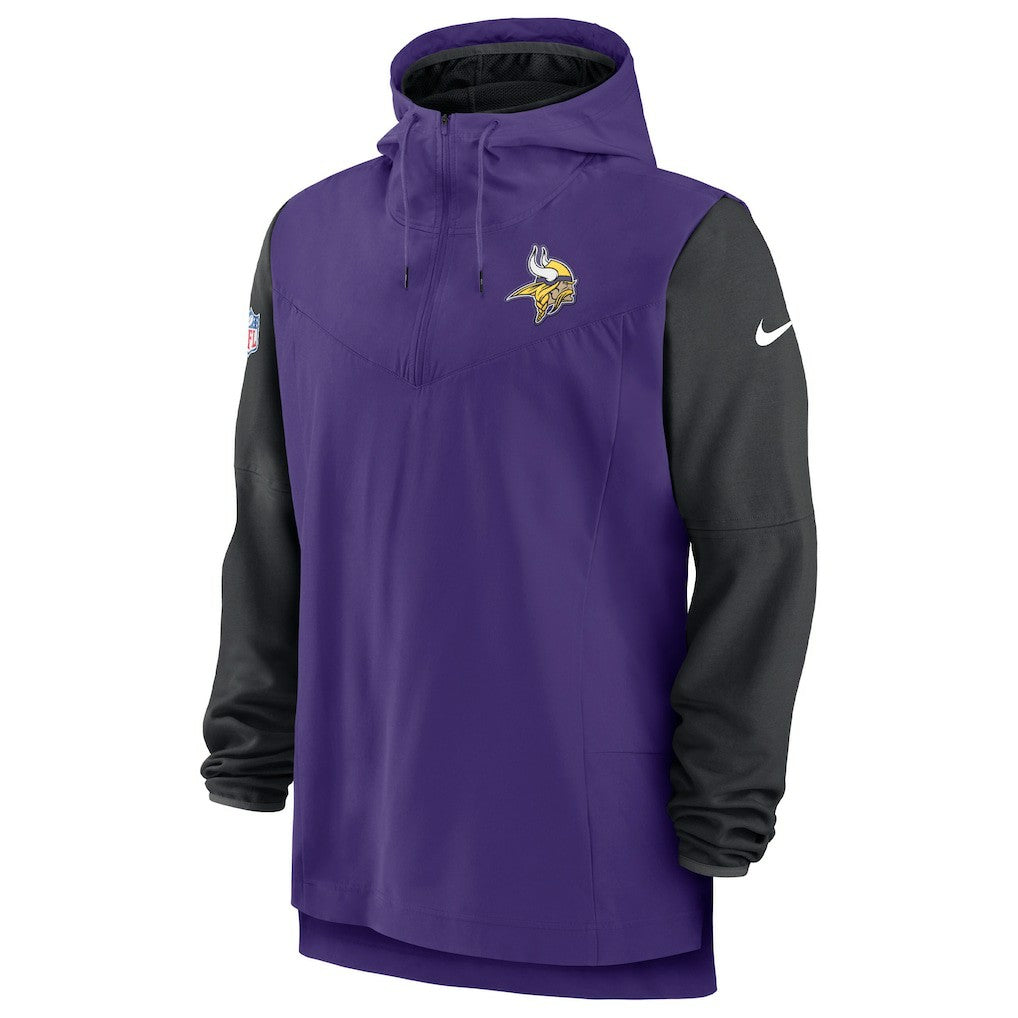 Minnesota Vikings Sideline Player Quarter-Zip Hoodie | NFL Outlet