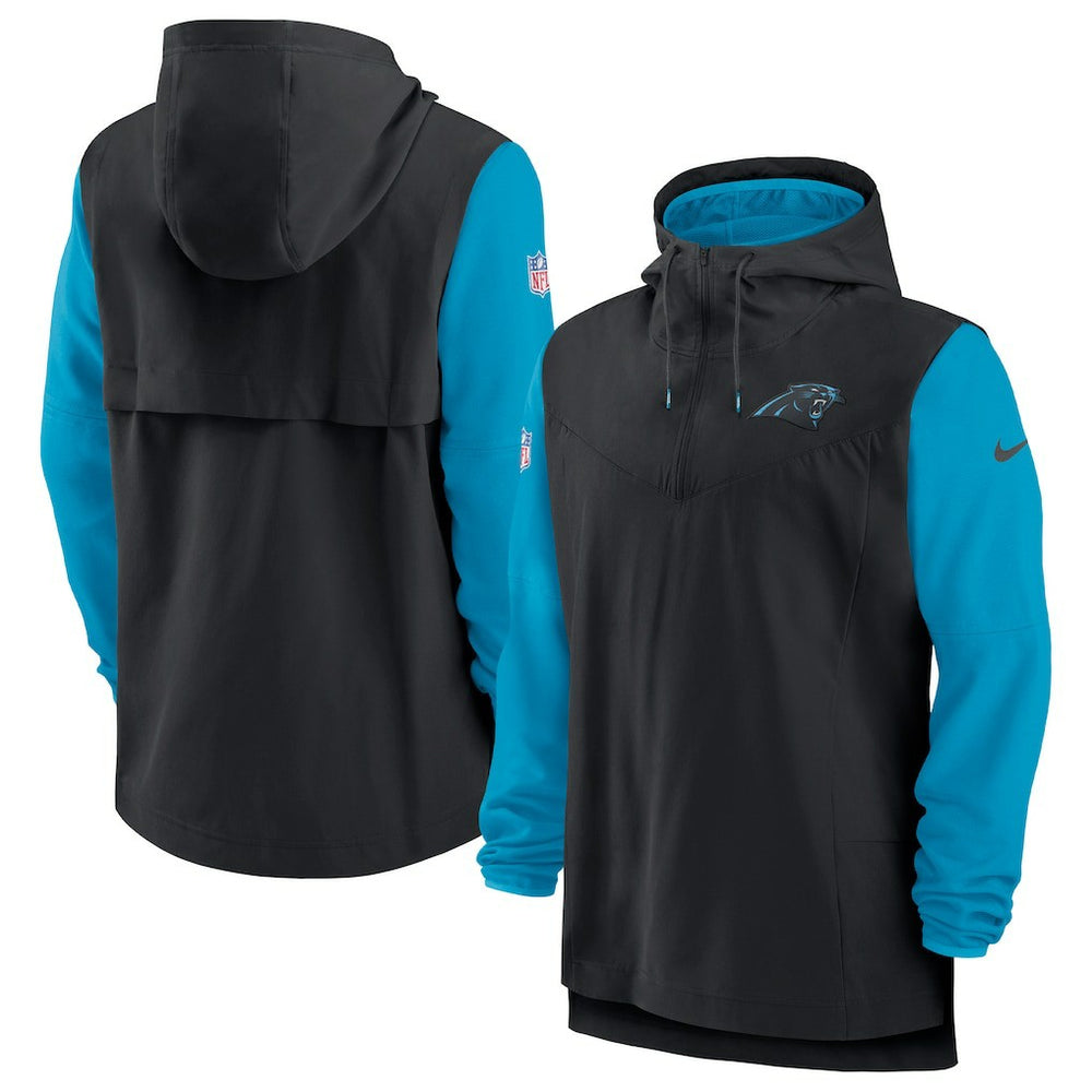 Carolina Panthers Sideline Player Quarter-Zip Hoodie | NFL Hot