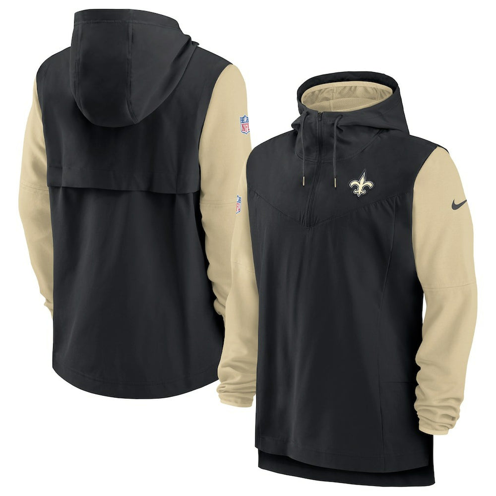 New Orleans Saints Sideline Player Quarter-Zip Hoodie | NFL Outlet