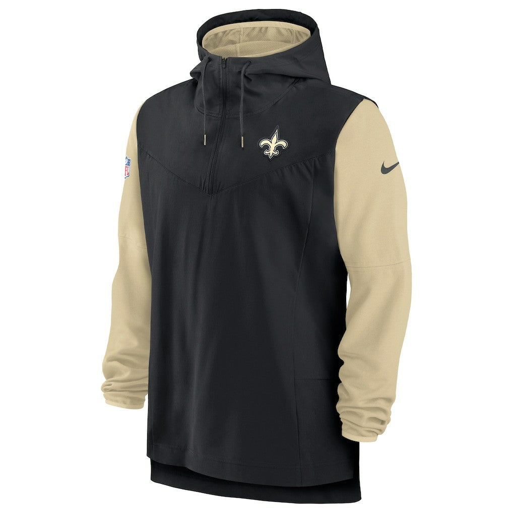 New Orleans Saints Sideline Player Quarter-Zip Hoodie | NFL Outlet