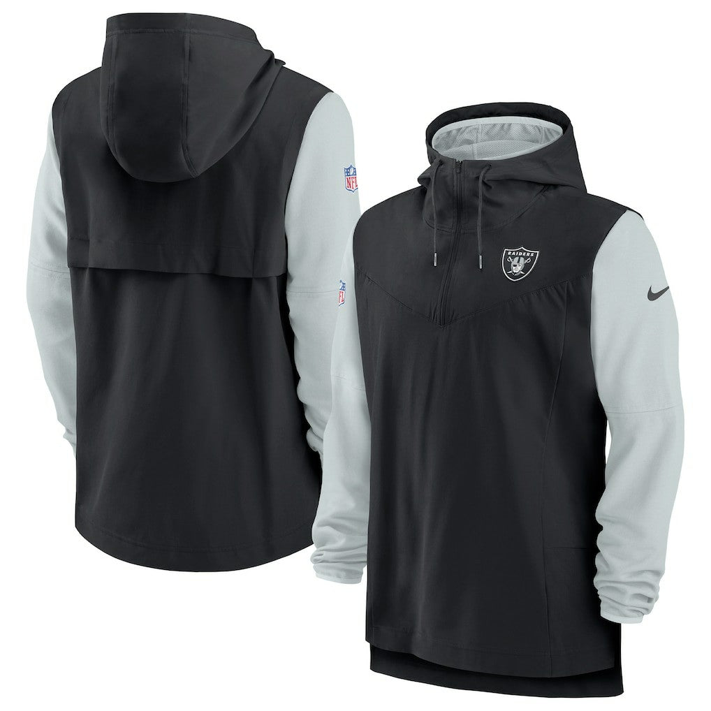 Las Vegas Raiders Sideline Player Quarter-Zip Hoodie Jacket | NFL Hot