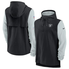 Las Vegas Raiders Sideline Player Quarter-Zip Hoodie Jacket | NFL Hot