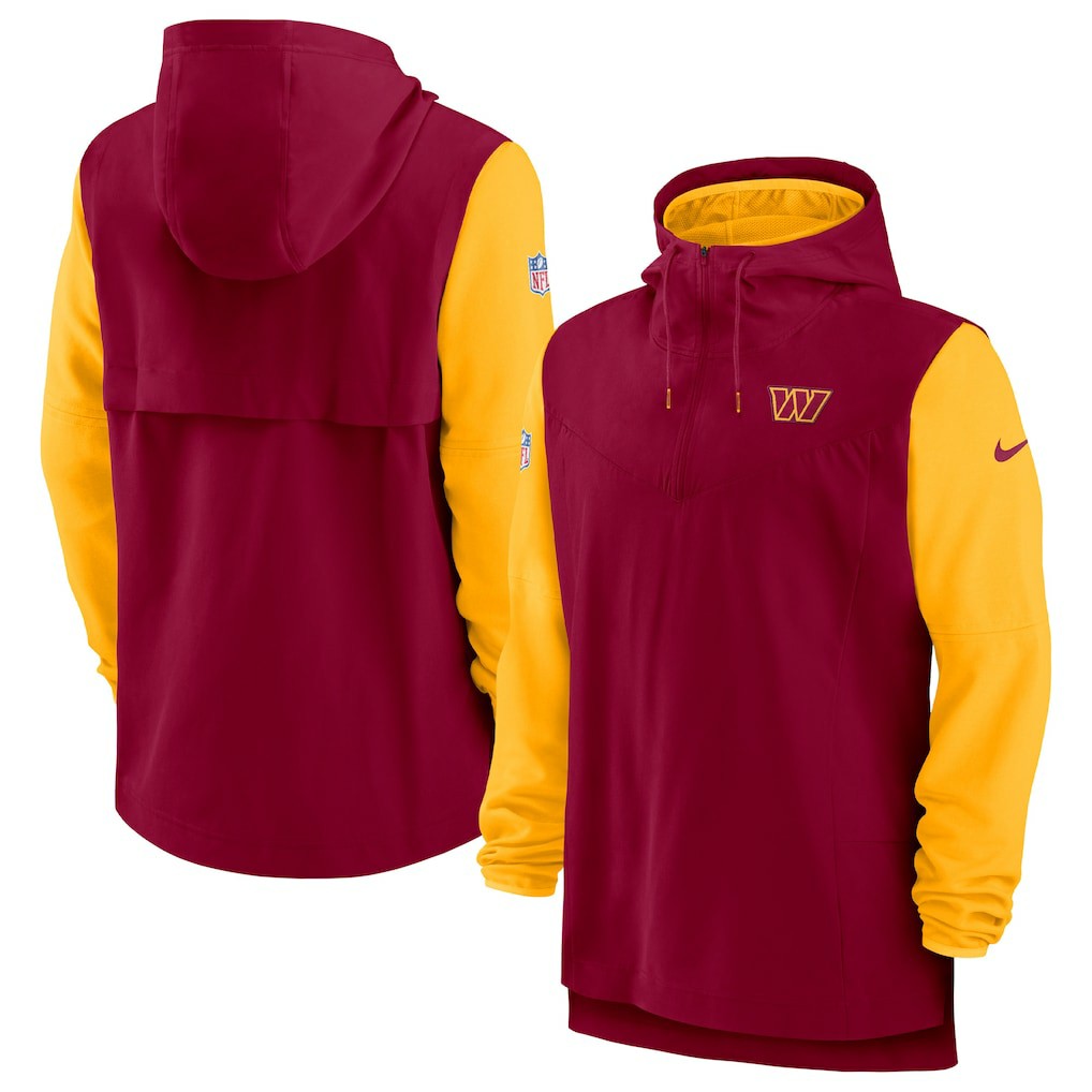 Washington Commanders Sideline Player Quarter-Zip Hoodie | NFL US