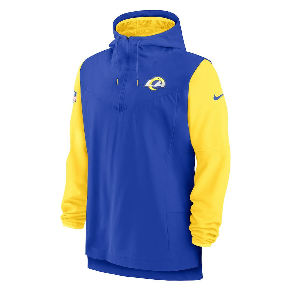 Los Angeles Rams Sideline Player Quarter-Zip Hoodie Jacket | NFL New