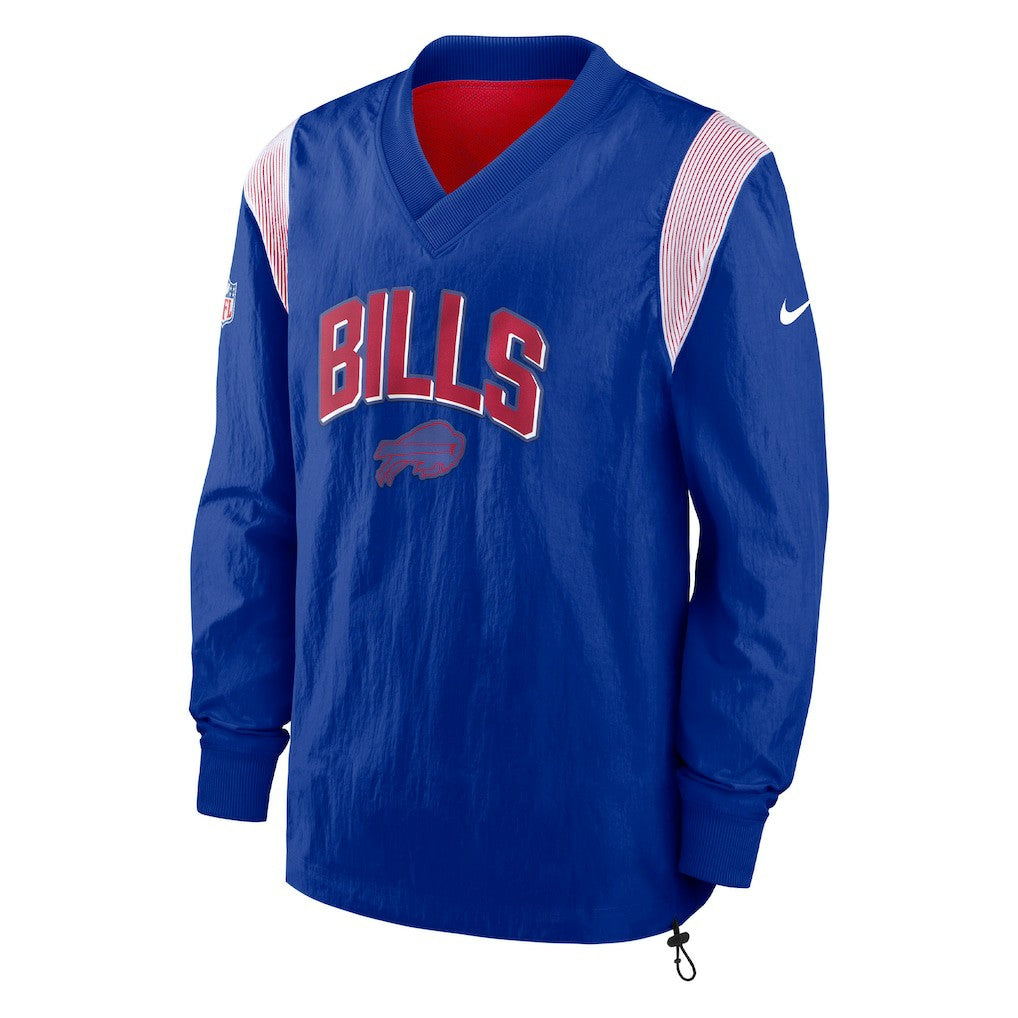 Buffalo Bills Sideline Athletic Stack V-Neck Pullover Windshirt Jacket | NFL Discount