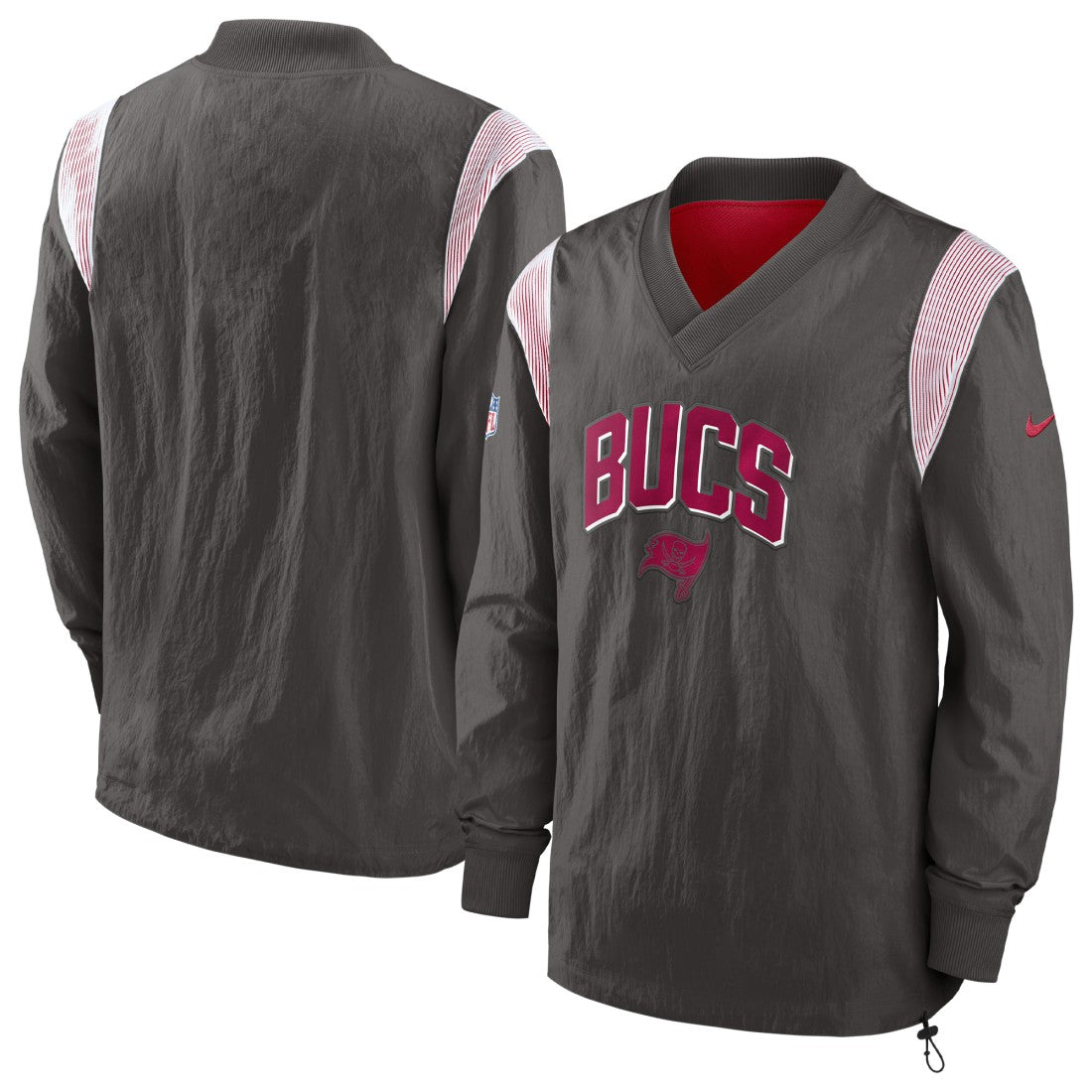 Tampa Bay Buccaneers Sideline Athletic Stack V-Neck Pullover Windshirt Jacket | NFL Near me