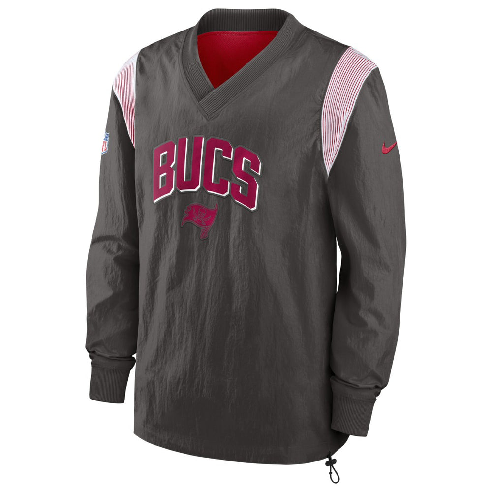 Tampa Bay Buccaneers Sideline Athletic Stack V-Neck Pullover Windshirt Jacket | NFL Near me