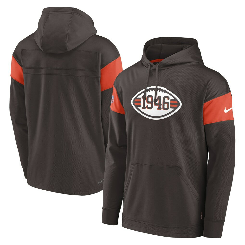 Cleveland Browns Sideline Arch Jersey Performance Pullover Hoodie | NFL Hot