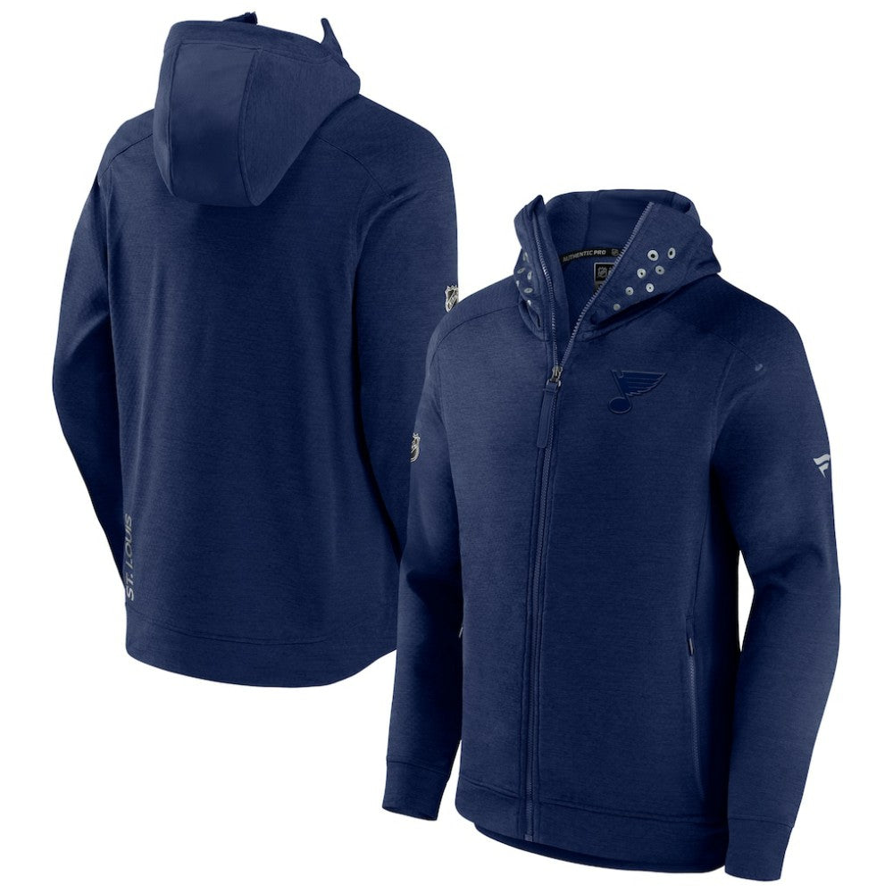 St. Louis Blues Fanatics Authentic Pro Road Tech Lightweight Full-Zip Hoodie Jacket -  NHL Hoodies