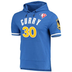 Royal Stephen Curry Golden State Warriors Pro Standard Name & Number Short Sleeve Pullover Hoodie sale | NBA