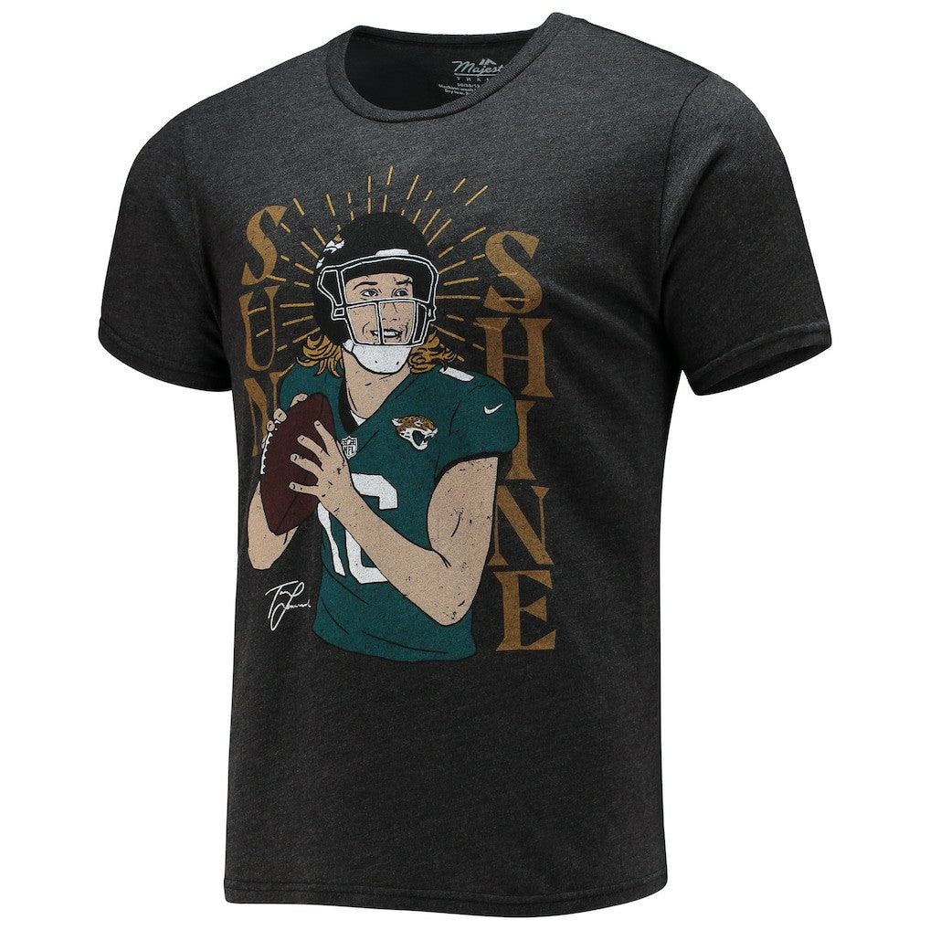 Jacksonville Jaguars Trevor Lawrence  Majestic Threads Tri-Blend Player Graphic T-Shirt | NFL Discount