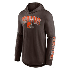 Cleveland Browns Front Runner Long Sleeve Hooded T-Shirt | NFL Discount