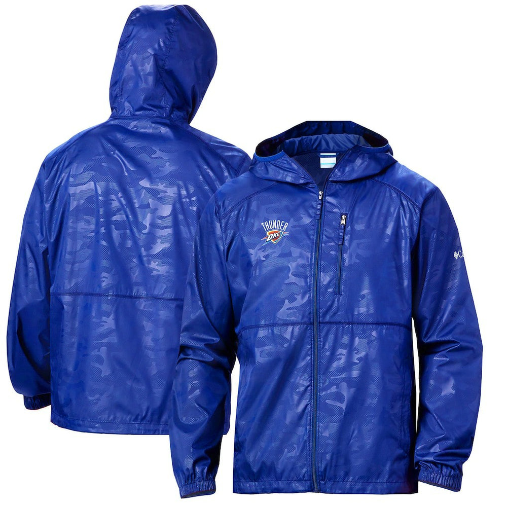 Blue Oklahoma City Thunder Camo Flash Forward Full-Zip Windbreaker Jacket | NBA