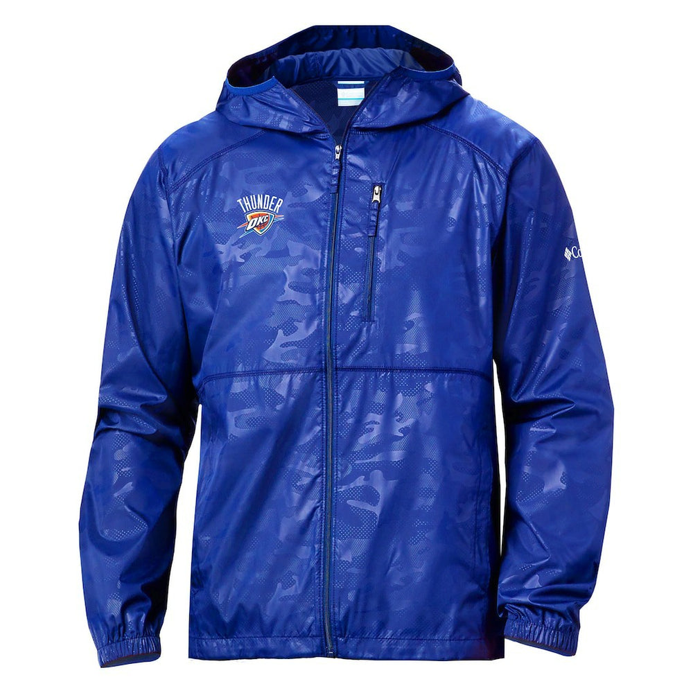 Blue Oklahoma City Thunder Camo Flash Forward Full-Zip Windbreaker Jacket | NBA