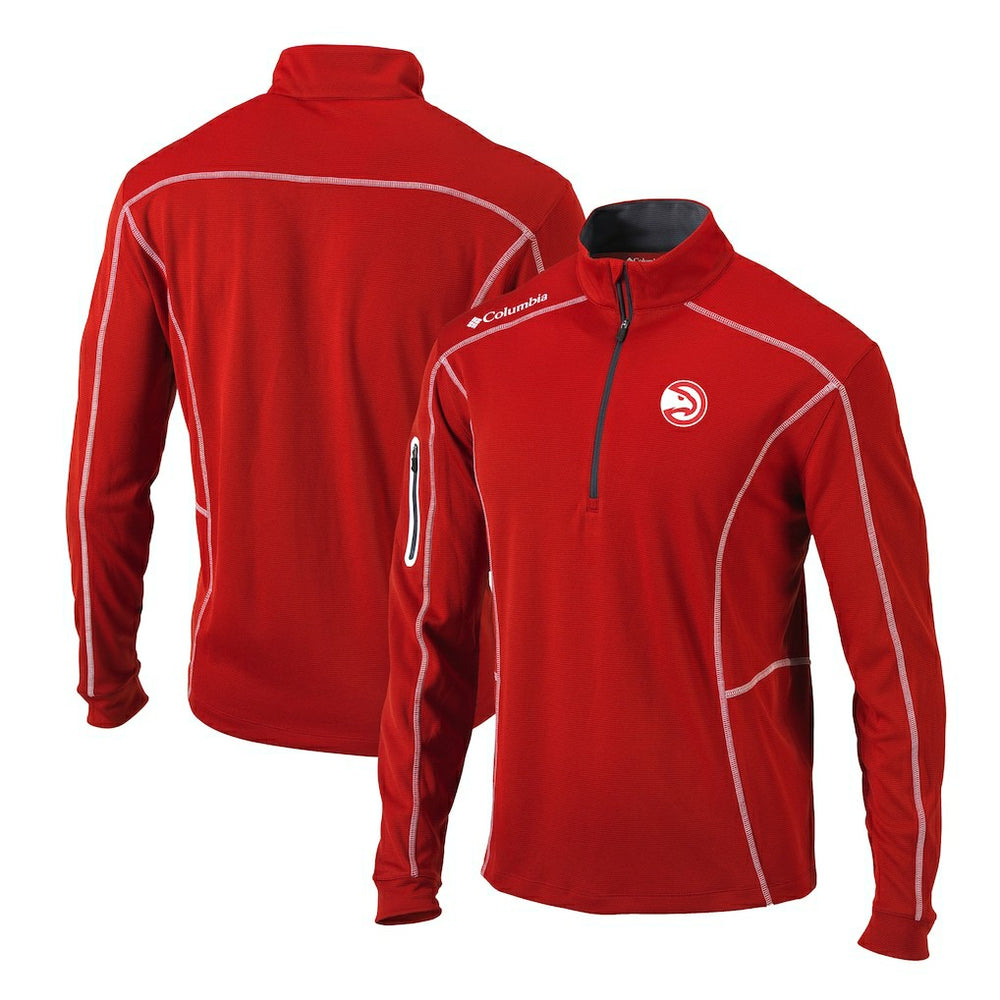 Red Atlanta Hawks Shotgun Quarter-Zip Pullover Jacket | NBA