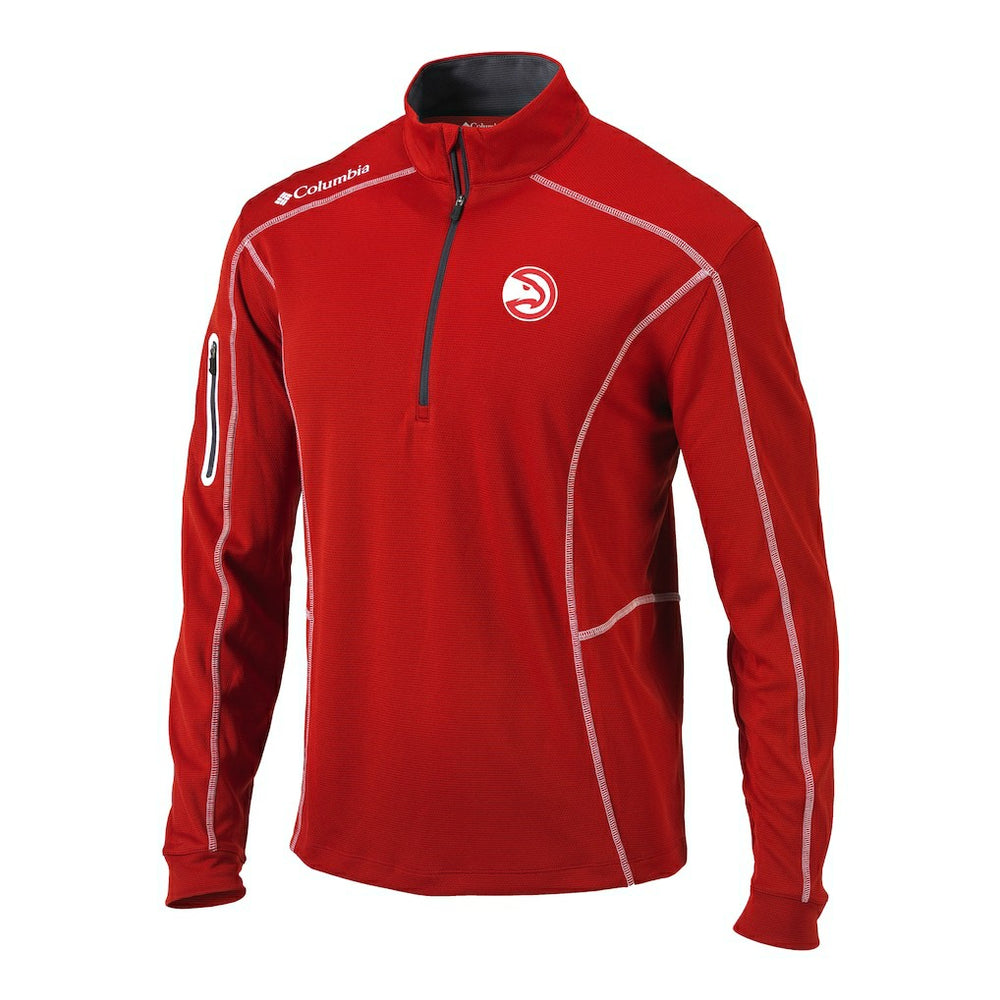 Red Atlanta Hawks Shotgun Quarter-Zip Pullover Jacket | NBA
