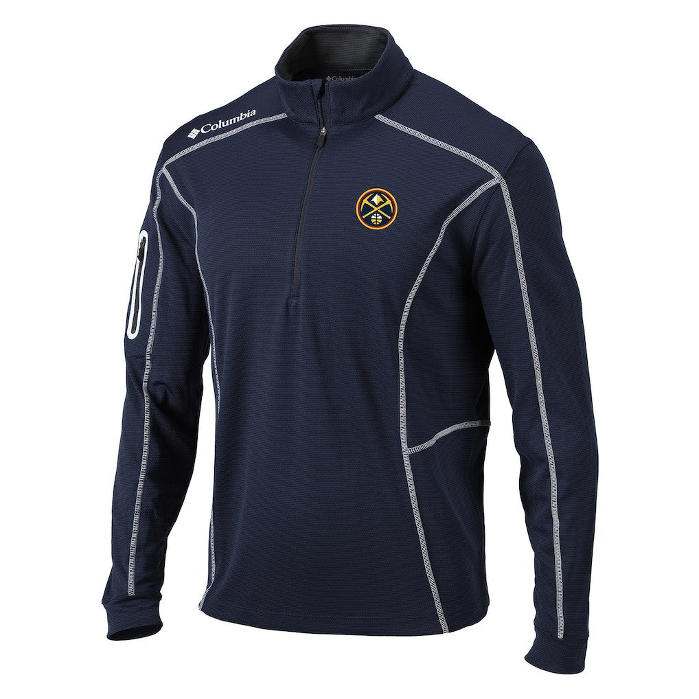 Navy Denver Nuggets Shotgun Quarter-Zip Pullover Jacket sale | NBA