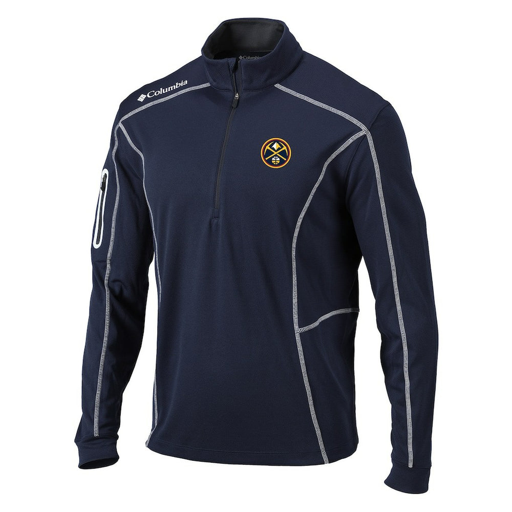 Navy Denver Nuggets Shotgun Quarter-Zip Pullover Jacket sale | NBA