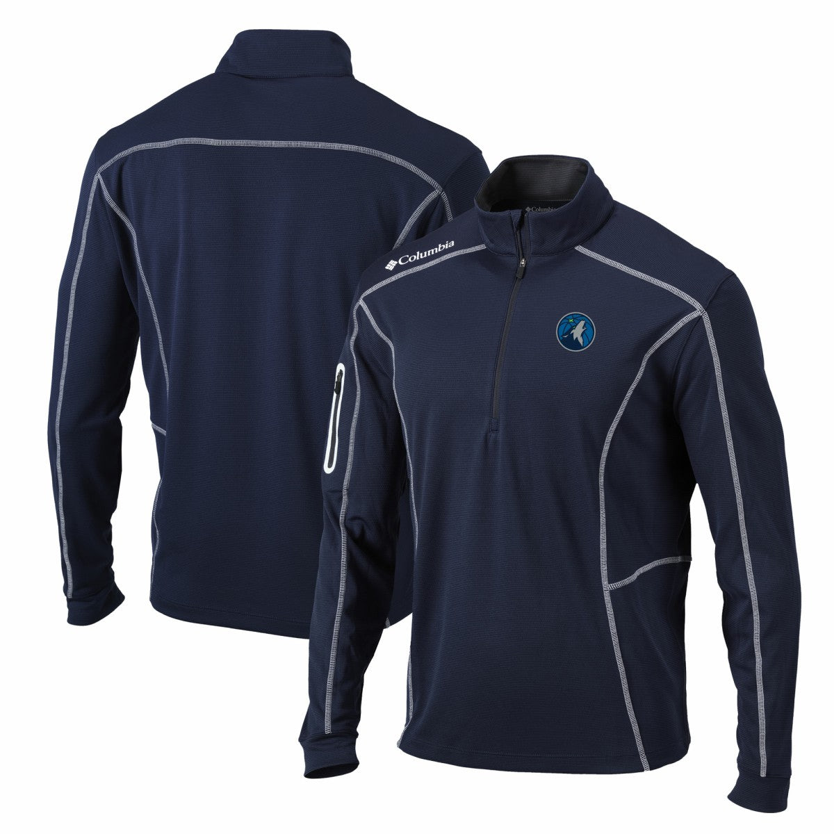 Navy Minnesota Timberwolves Shotgun Quarter-Zip Pullover Jacket | NBA