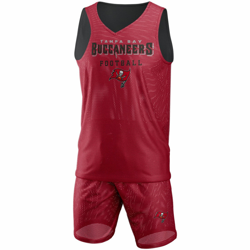 Tampa Bay Buccaneers FOCO Colorblock Mesh V-Neck & Shorts Set | NFL Online