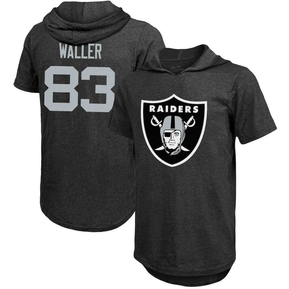 Las Vegas Raiders Darren Waller  Majestic Threads Player Name & Number Tri-Blend Hoodie T-Shirt | NFL Hot