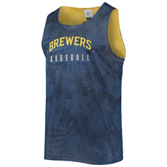 Milwaukee Brewers FOCO Floral Reversible Mesh Tank Top - MLB Tanks