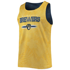 Milwaukee Brewers FOCO Floral Reversible Mesh Tank Top - MLB Tanks