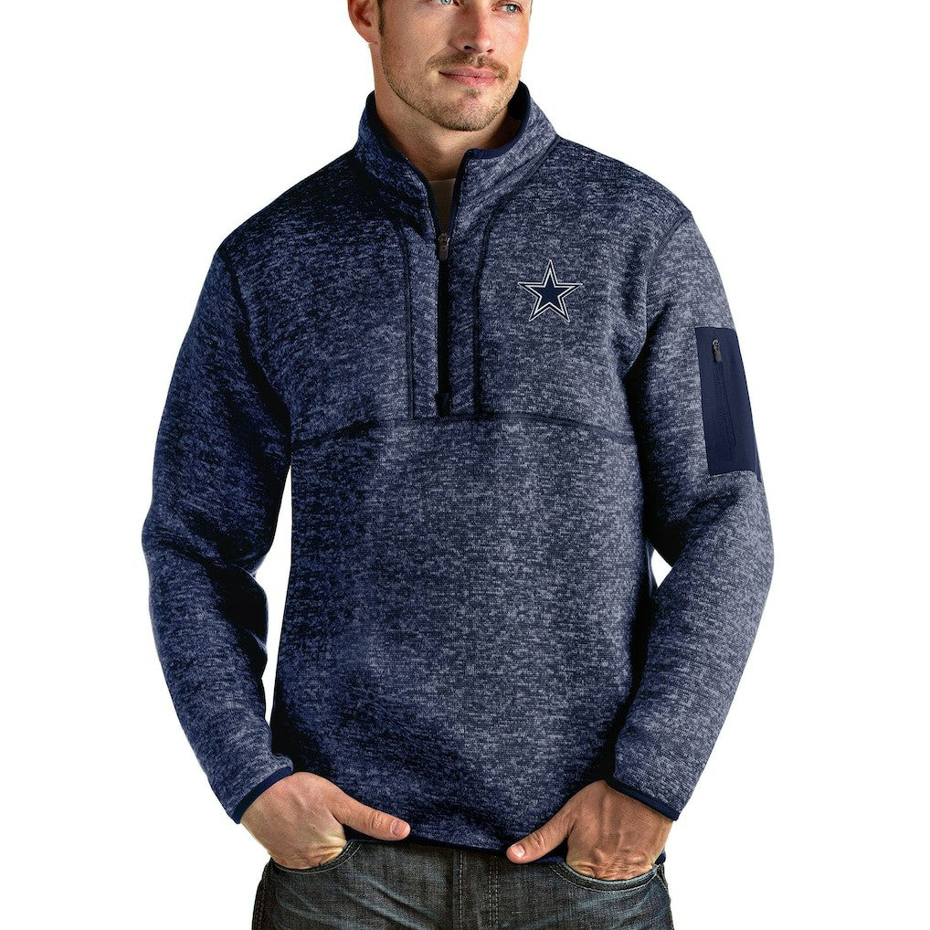 Dallas Cowboys Antigua Fortune Quarter-Zip Pullover Jacket | NFL Outlet