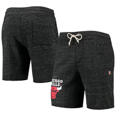 Charcoal Chicago Bulls Homage Primary Logo Tri-Blend Sweat Shorts | NBA