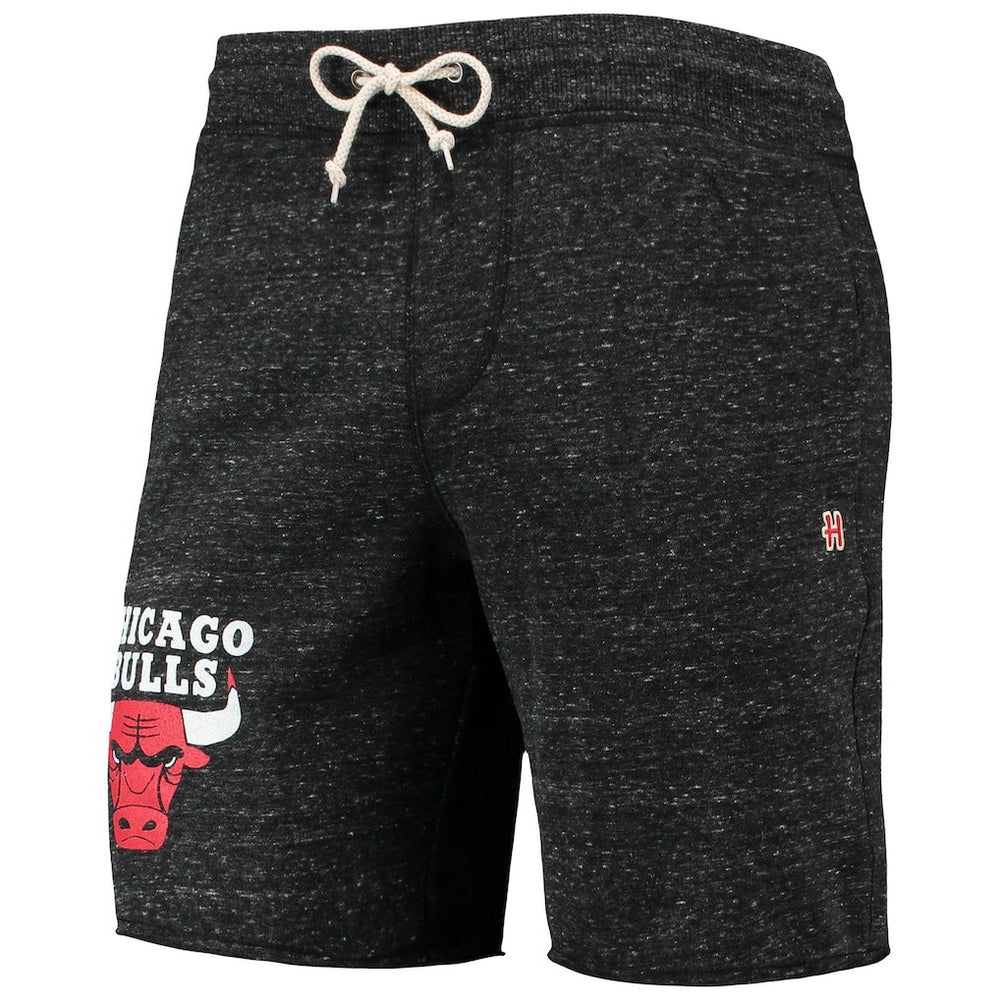 Charcoal Chicago Bulls Homage Primary Logo Tri-Blend Sweat Shorts | NBA
