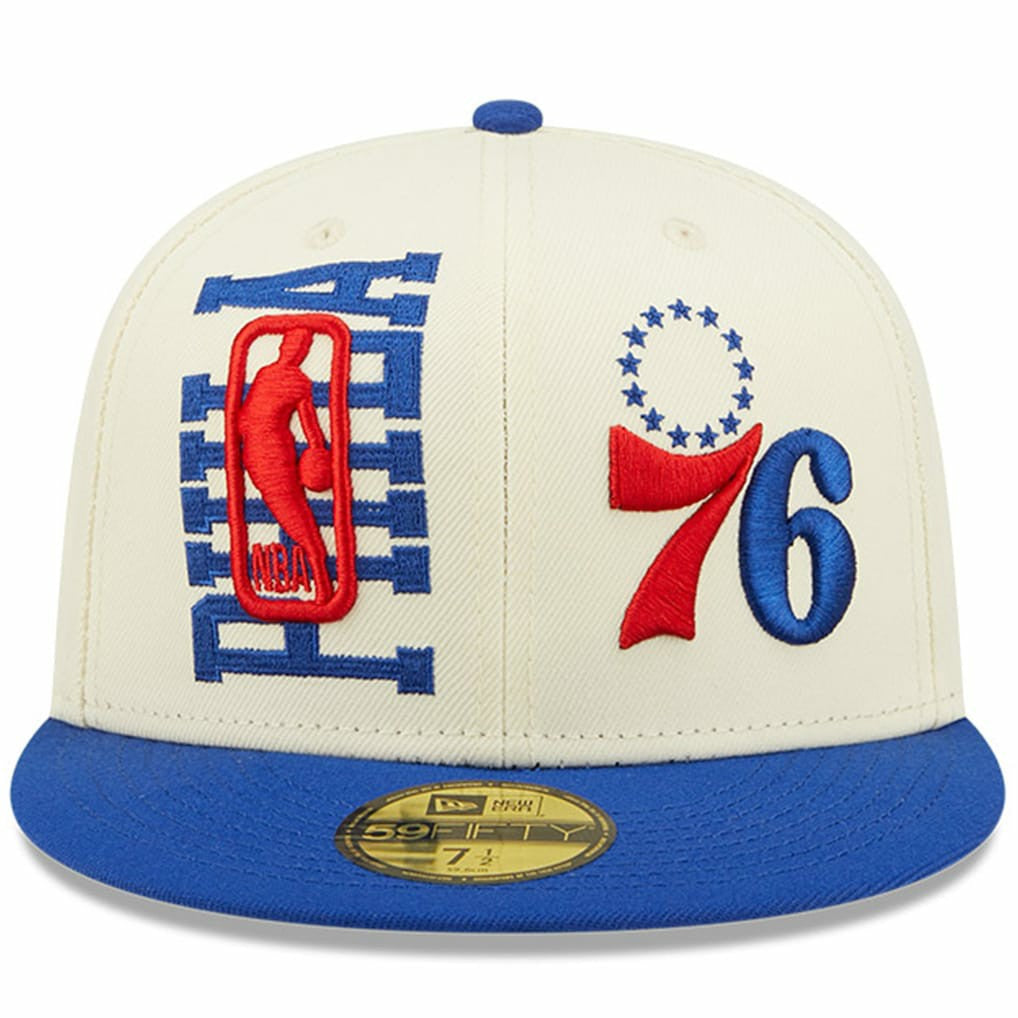 Cream/Royal Philadelphia 76ers 2022 NBA Draft 59FIFTY Fitted Hat | NBA