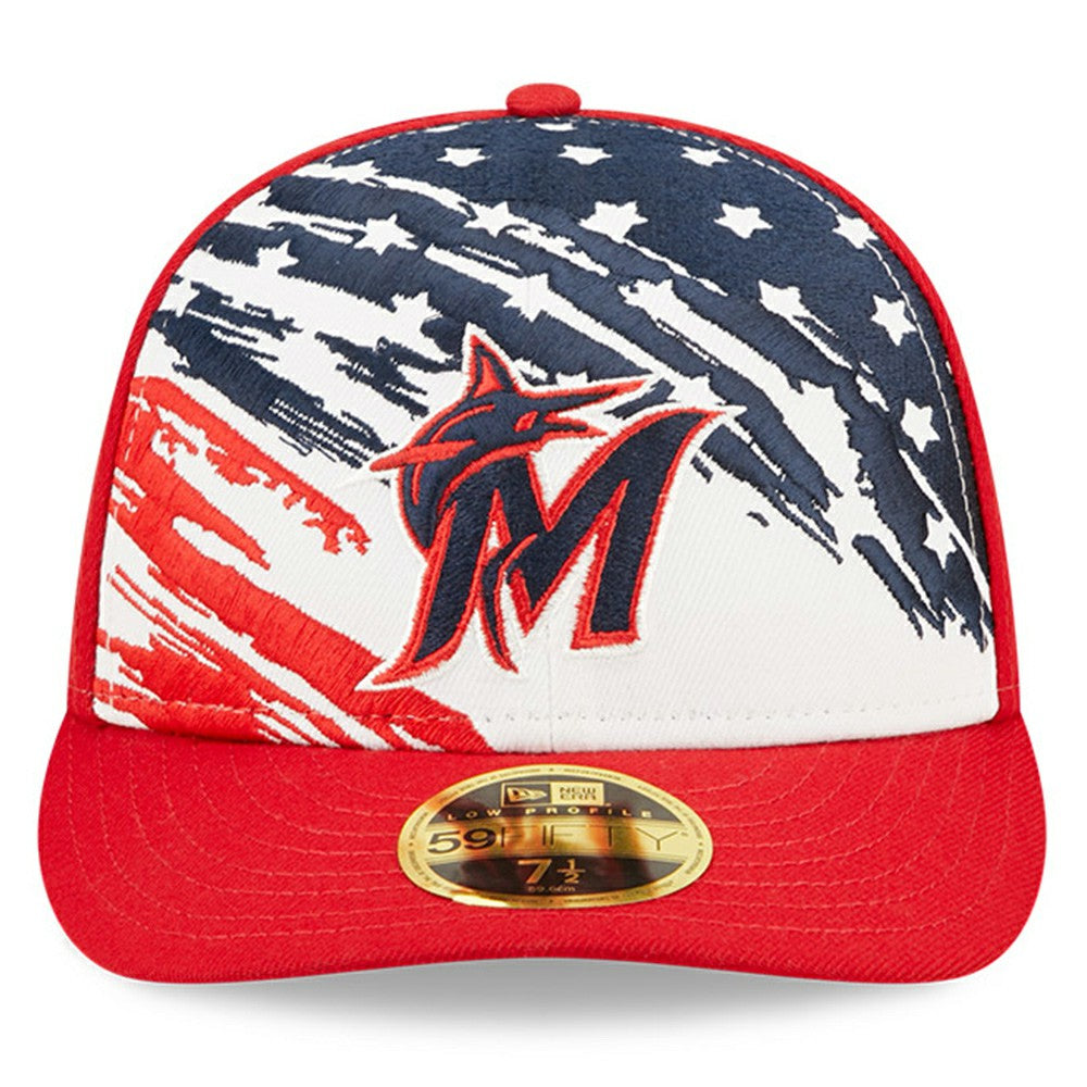 Miami Marlins New Era 2022 4th of July Low Profile 59FIFTY Fitted Hat - MLB Hats