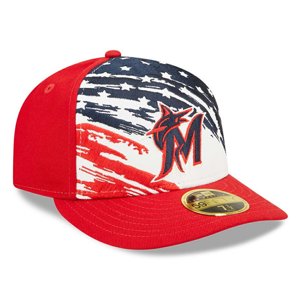Miami Marlins New Era 2022 4th of July Low Profile 59FIFTY Fitted Hat - MLB Hats