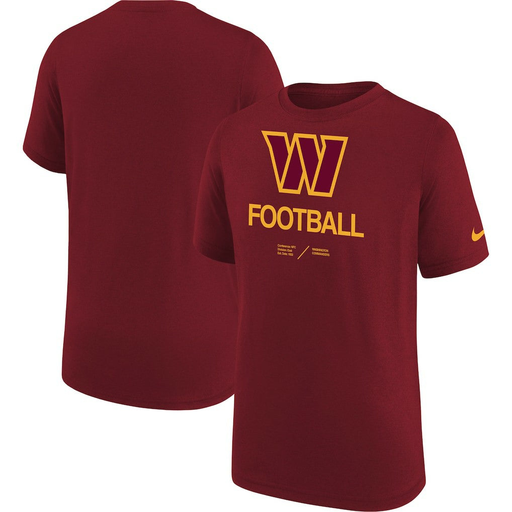 Washington Commanders Youth Sideline Legend Performance T-Shirt | NFL Near me
