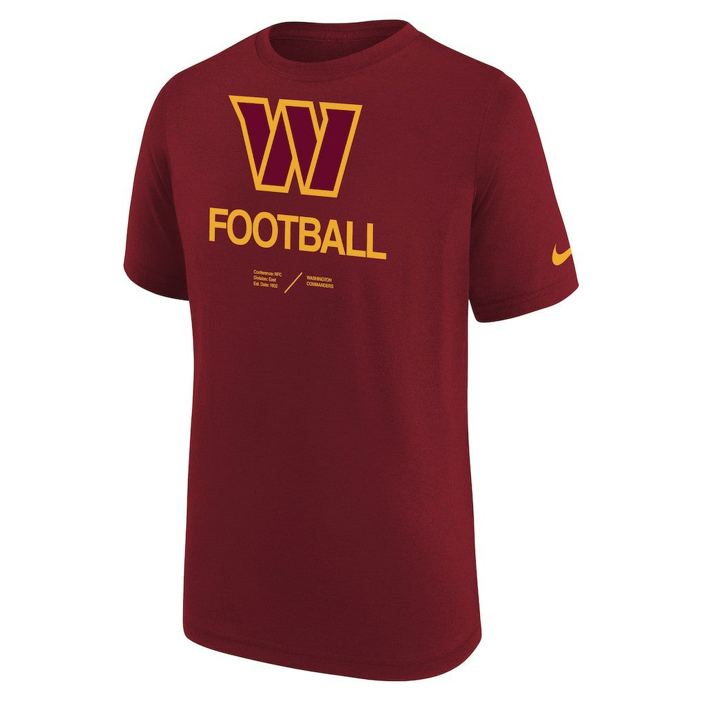 Washington Commanders Youth Sideline Legend Performance T-Shirt | NFL Near me