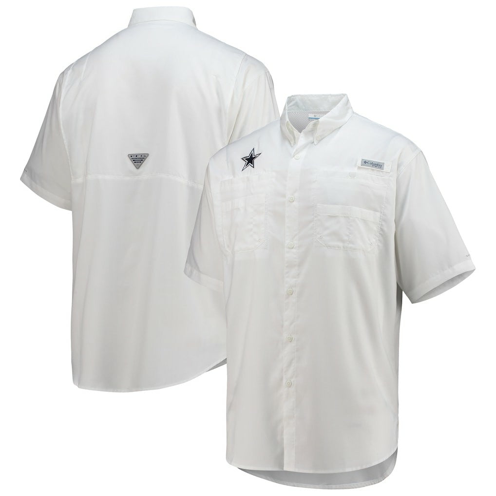 Dallas Cowboys Tamiami Omni-Shade Button-Down Short Sleeve Shirt | NFL Outlet