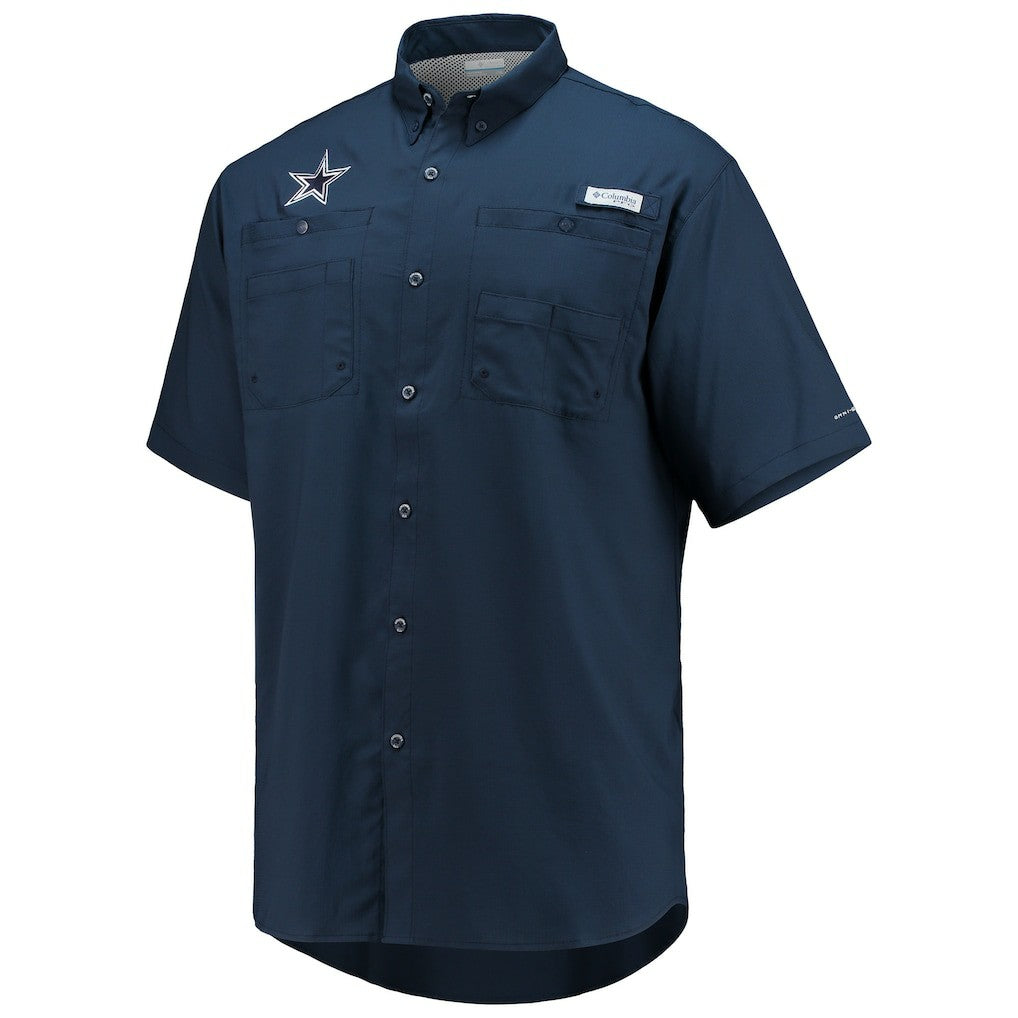 Dallas Cowboys Tamiami Omni-Shade Button-Down Short Sleeve Shirt | NFL New