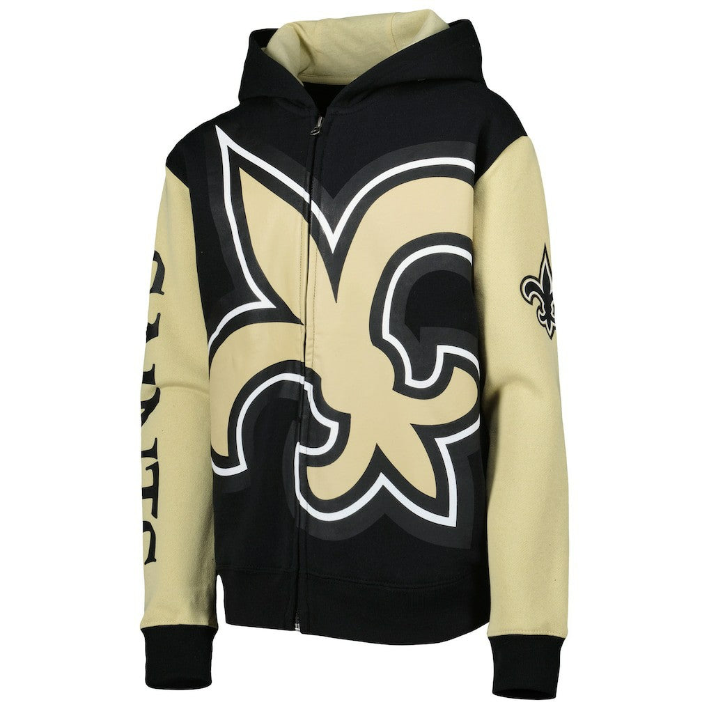 New Orleans Saints Youth Poster Board Full-Zip Hoodie | NFL Online