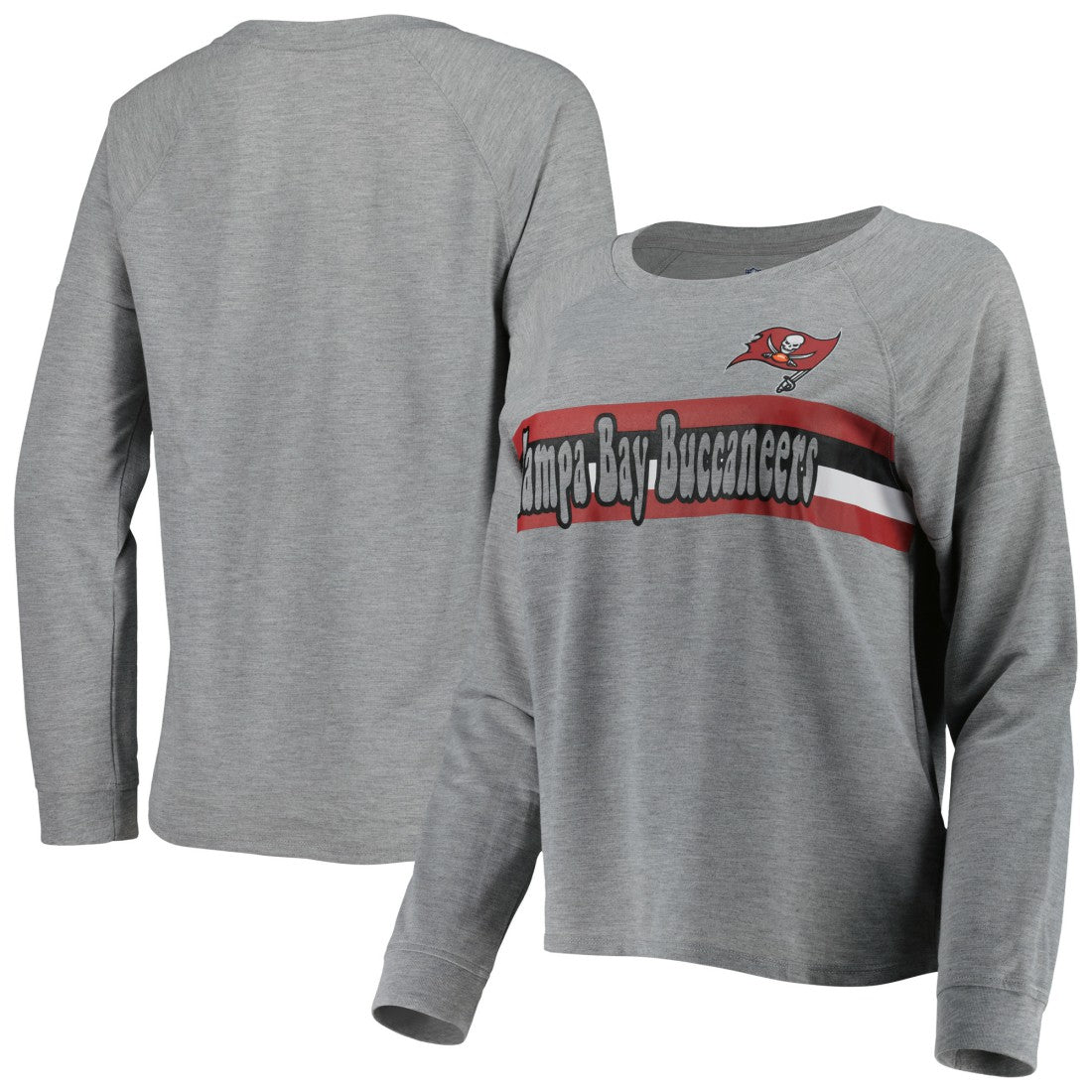 Tampa Bay Buccaneers Juniors All Striped Up Raglan Long Sleeve T-Shirt | NFL Discount