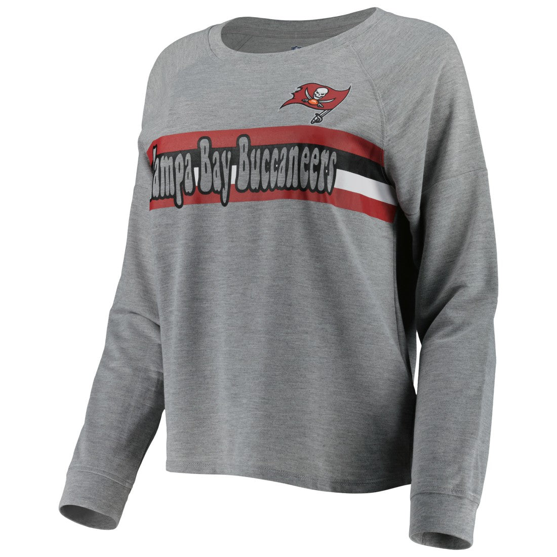 Tampa Bay Buccaneers Juniors All Striped Up Raglan Long Sleeve T-Shirt | NFL Discount