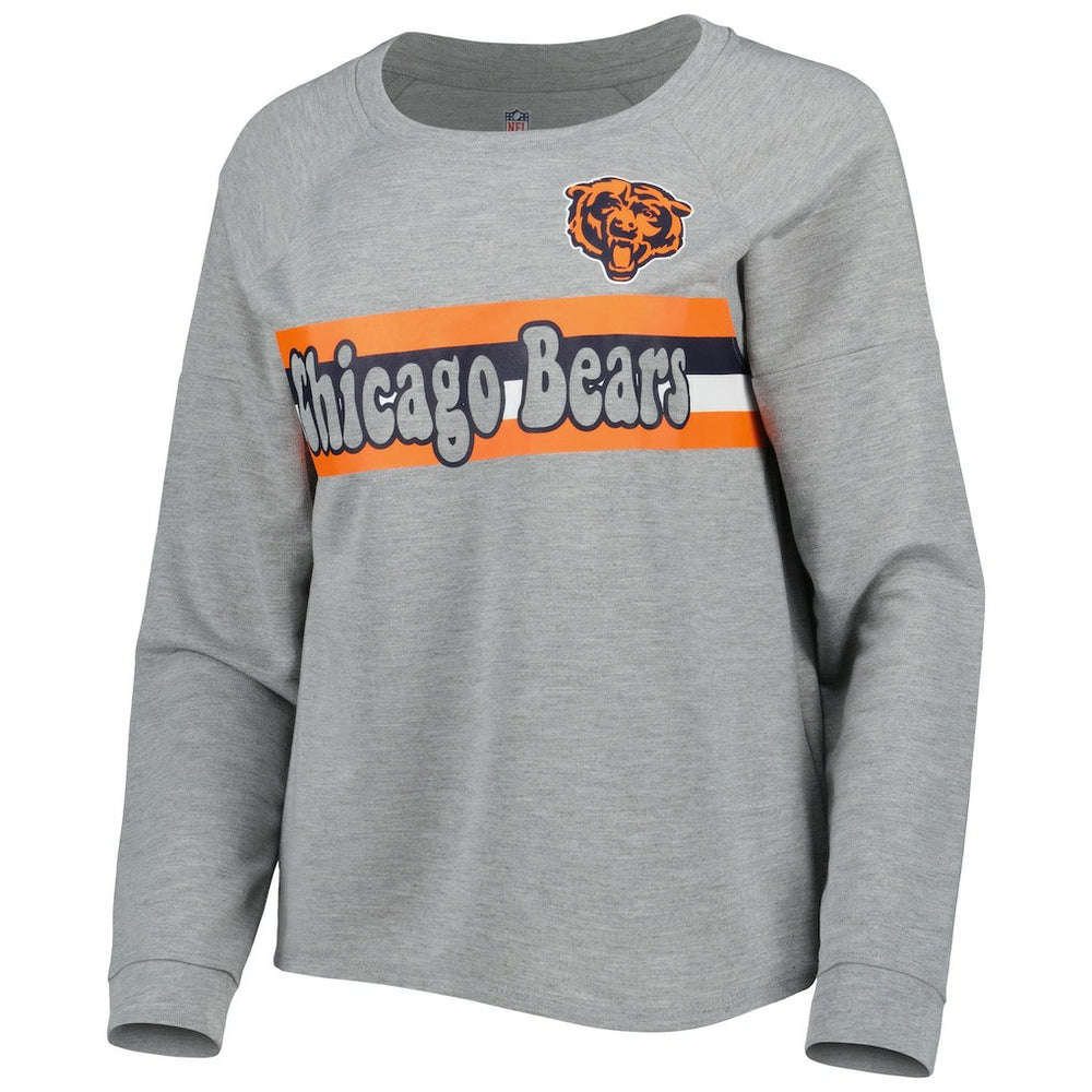 Chicago Bears Juniors All Striped Up Raglan Long Sleeve T-Shirt | NFL On sale