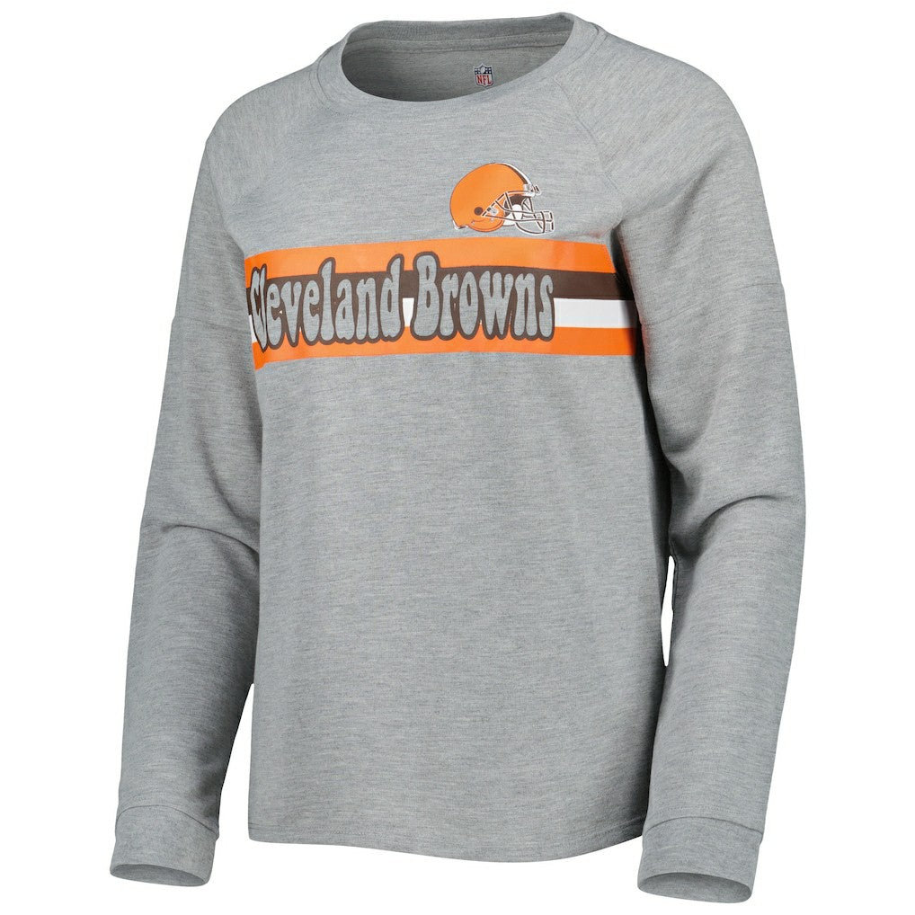 Cleveland Browns Juniors All Striped Up Raglan Long Sleeve T-Shirt | NFL Near me