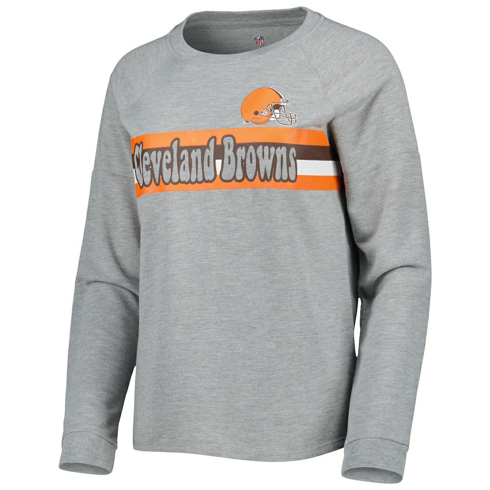Cleveland Browns Juniors All Striped Up Raglan Long Sleeve T-Shirt | NFL Near me