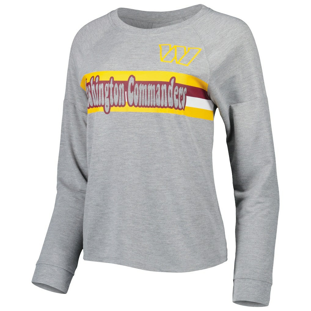 Washington Commanders Juniors All Striped Up Raglan Long Sleeve T-Shirt | NFL New