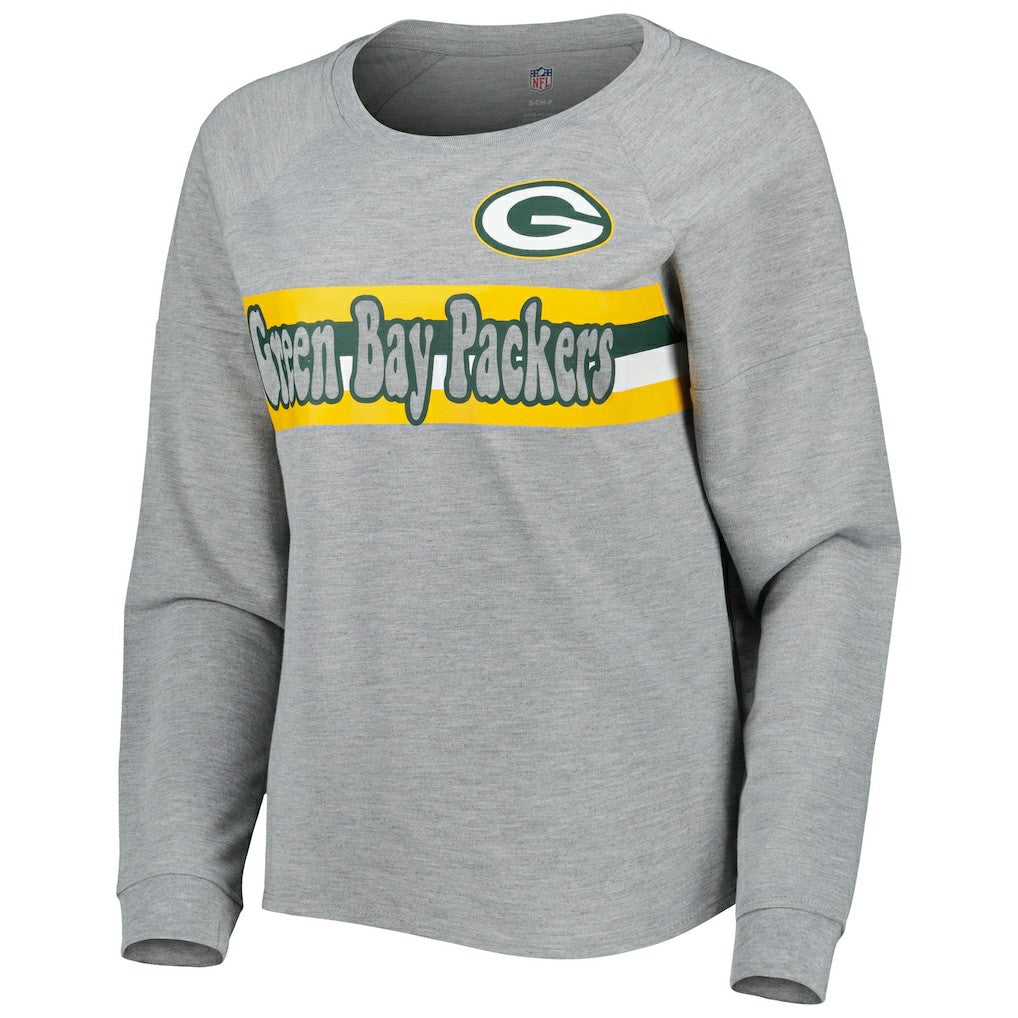 Green Bay Packers Juniors All Striped Up Raglan Long Sleeve T-Shirt | NFL On sale
